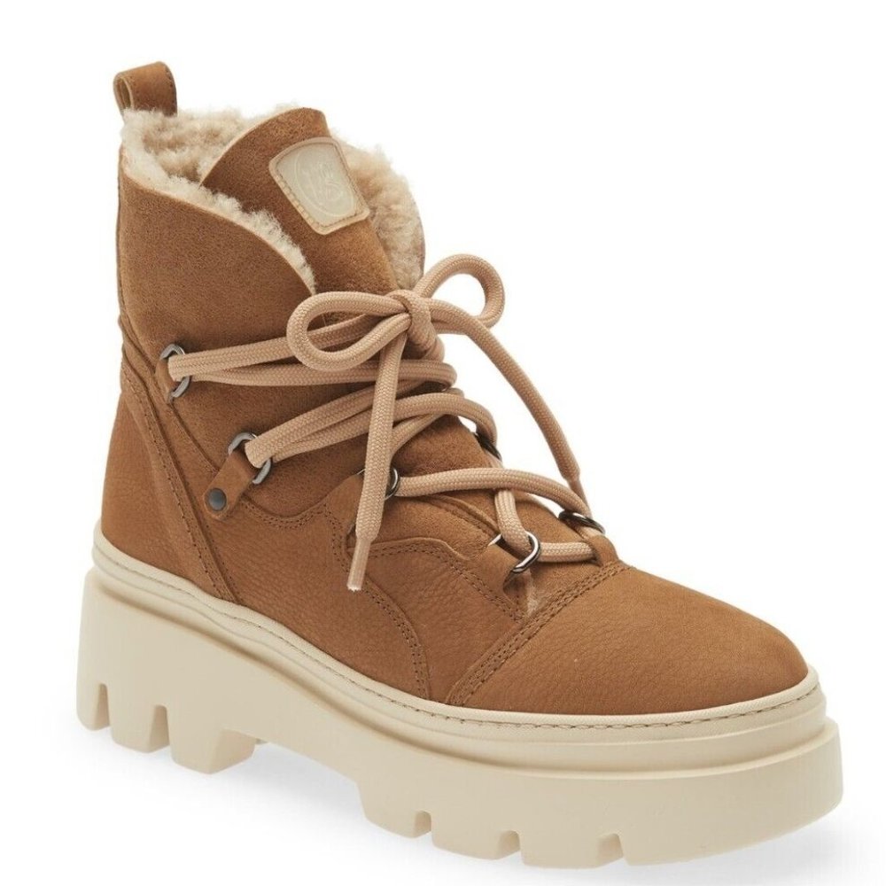 NWT $550 PAUL GREEN Pandora Fluff Shearling CHUNKY Boot CAMEL 4 AU 6.5 US (TC36)